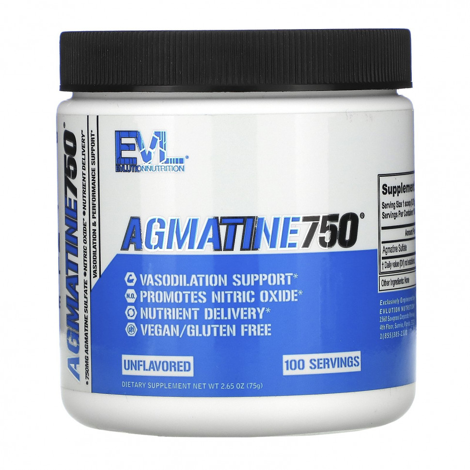   EVLution Nutrition, Agmatine750,  , 75  (2,65 )   -     , -,   