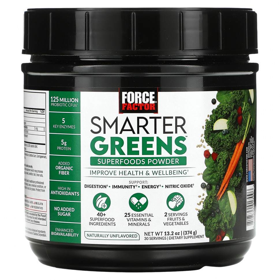   Force Factor, Smarter Greens, , ,  , 374  (13,2 )   -     , -  