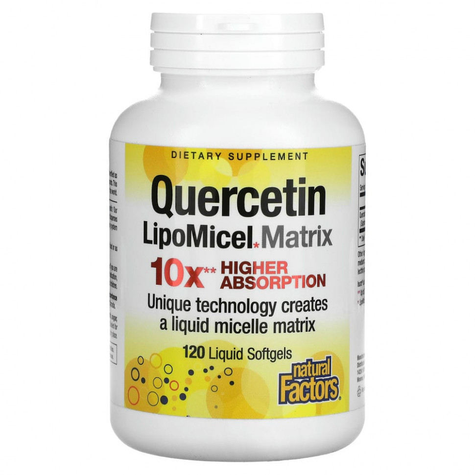   Natural Factors, Quercetin LipoMicel Matrix, 120     -     , -  