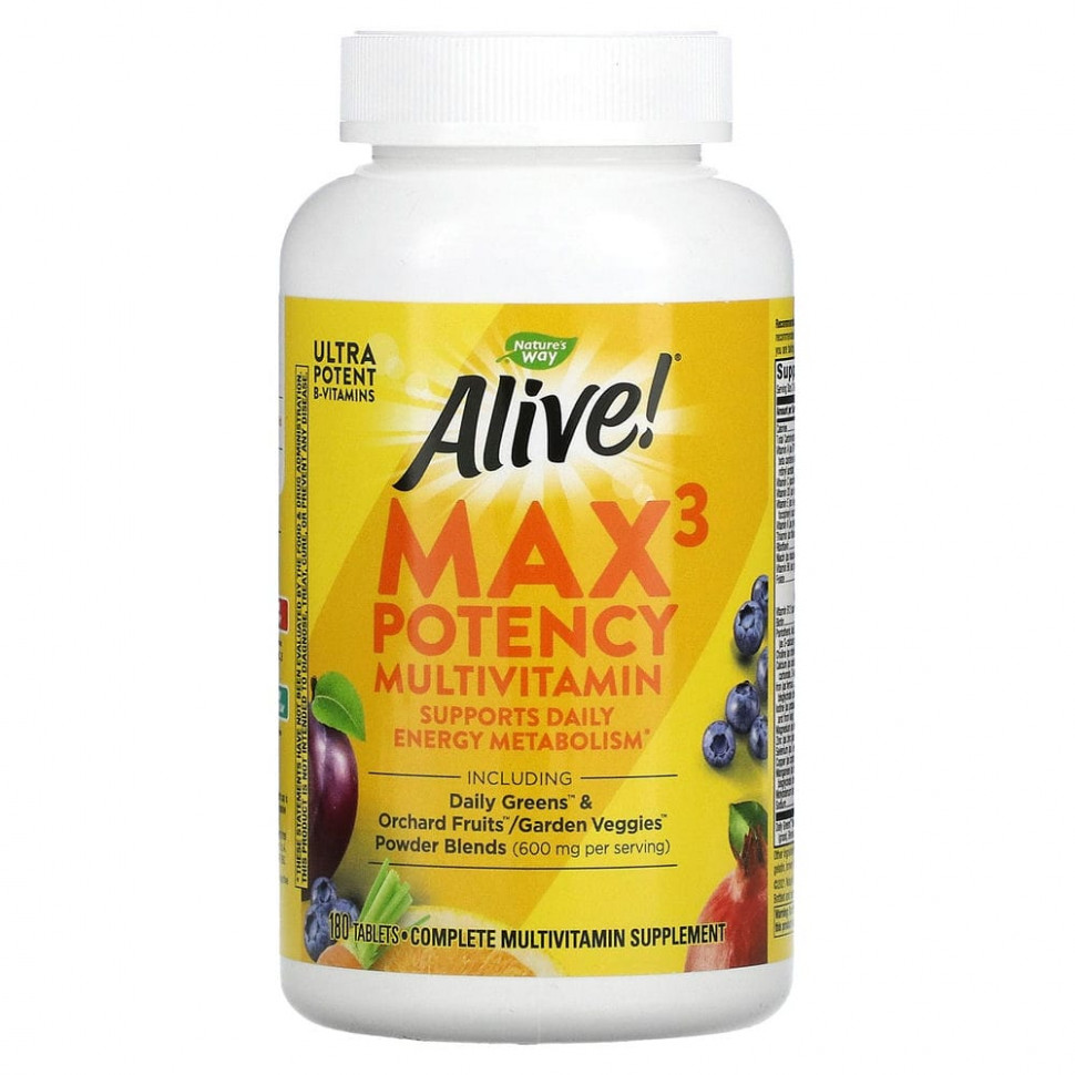  Nature's Way, Alive! Max3 Potency, , 180   IHerb ()