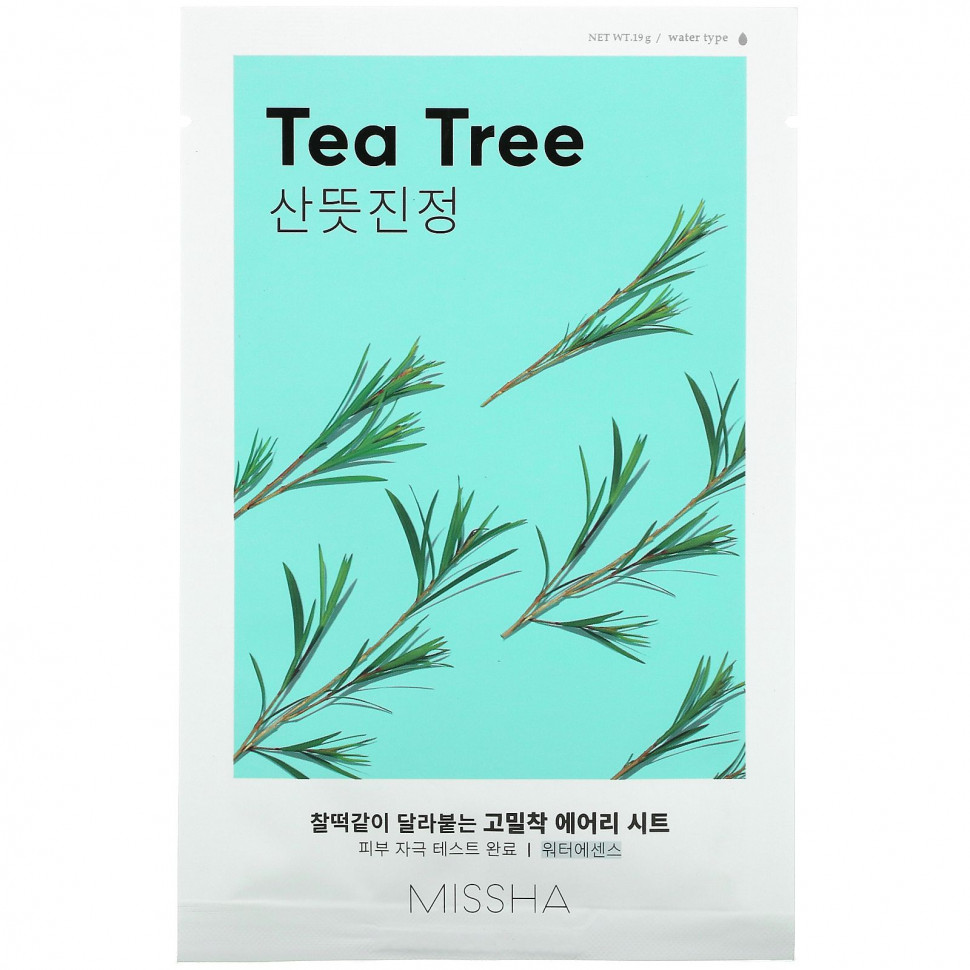   Missha,   Airy Fit Beauty Sheet Mask, Tea Tree, 1 , 19    -     , -  