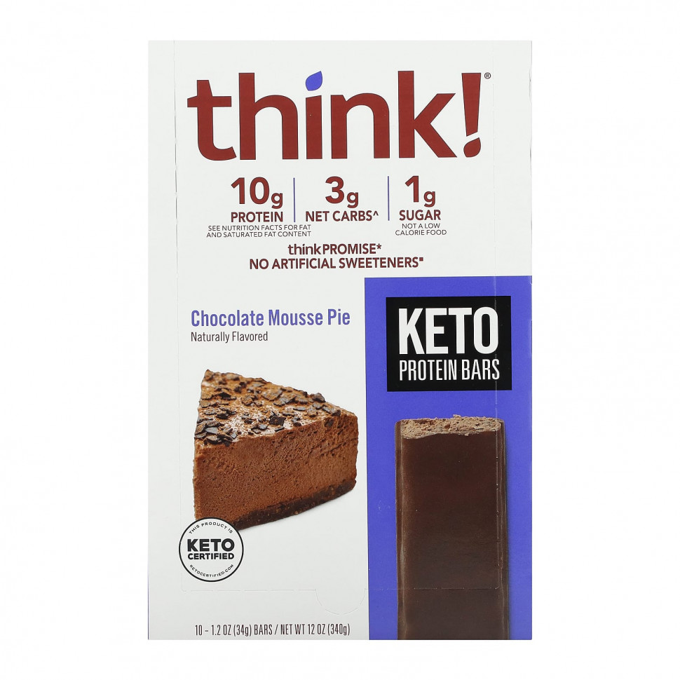   Think !, Keto Protein Bars,   , 10   34  (1,2 )   -     , -  