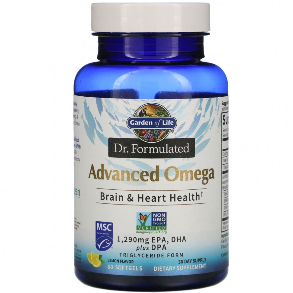   Garden of Life,    Formulated, Advanced Omega, , 60     -     , -  