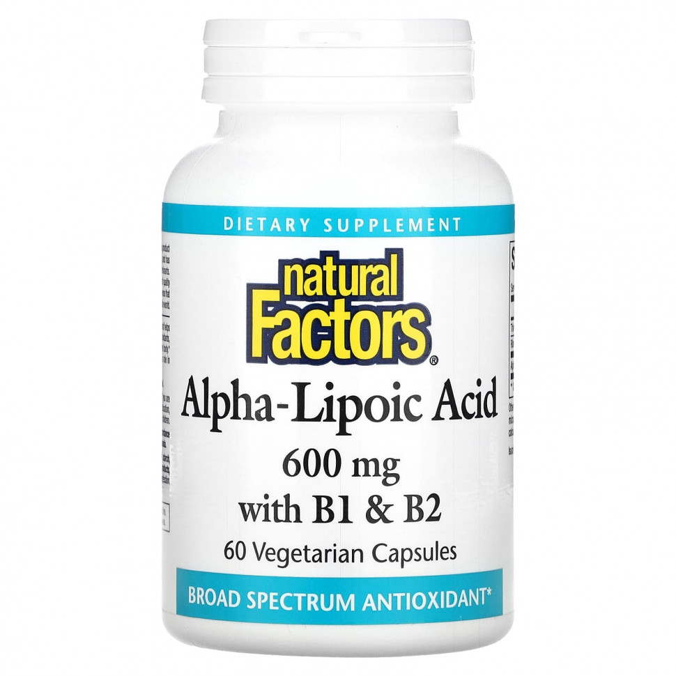   Natural Factors, -    B1  B2, 600 , 60     -     , -  