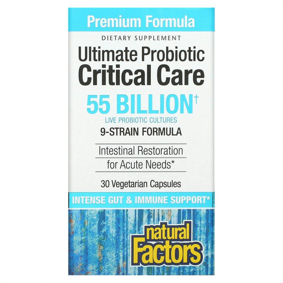   Natural Factors, Ultimate Probiotic Critical Care, 55  , 30     -     , -  