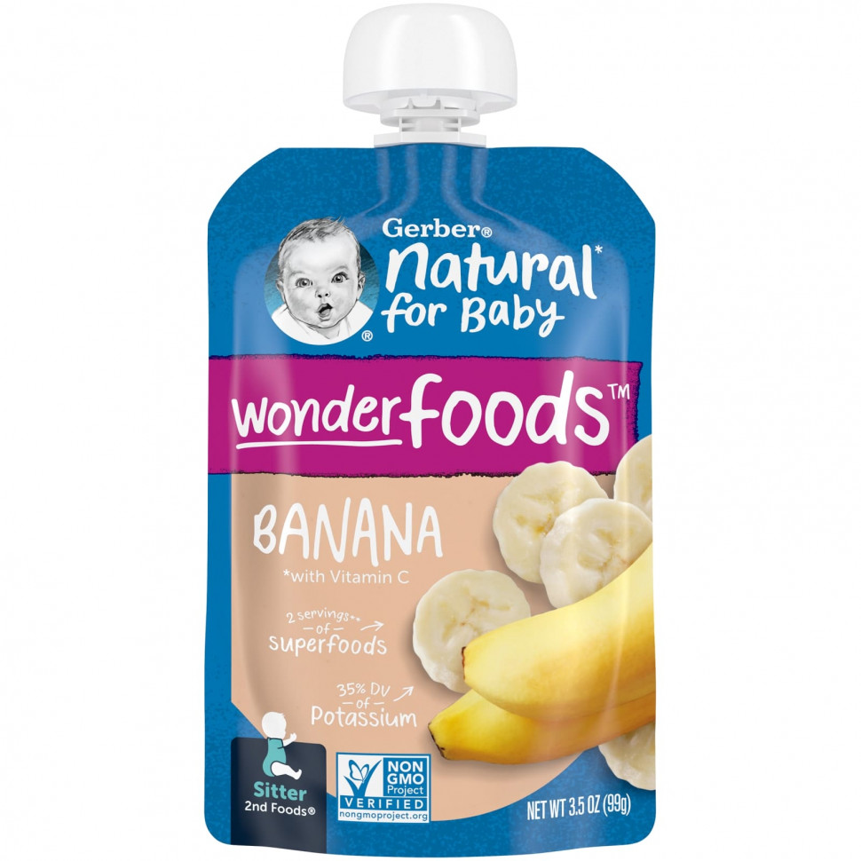   Gerber, Natural for Baby, Wonder Foods, 2nd Foods, , 99  (3,5 )   -     , -  