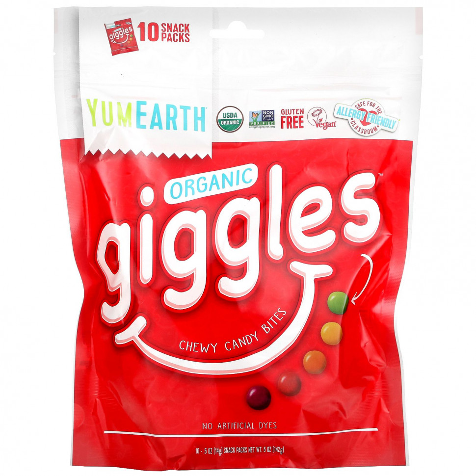   YumEarth, Organic Giggles, 10  ,  14  (0,5 )   -     , -  