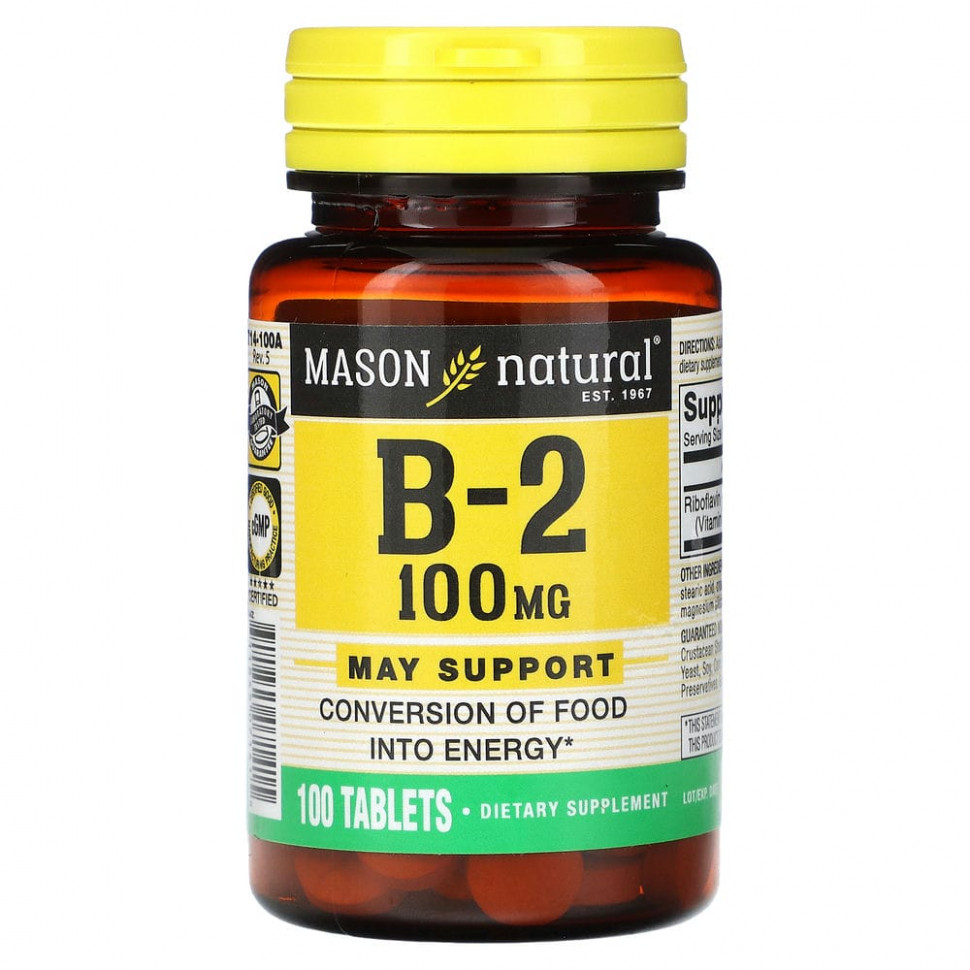  Mason Natural,  B2, 100 , 100   IHerb ()