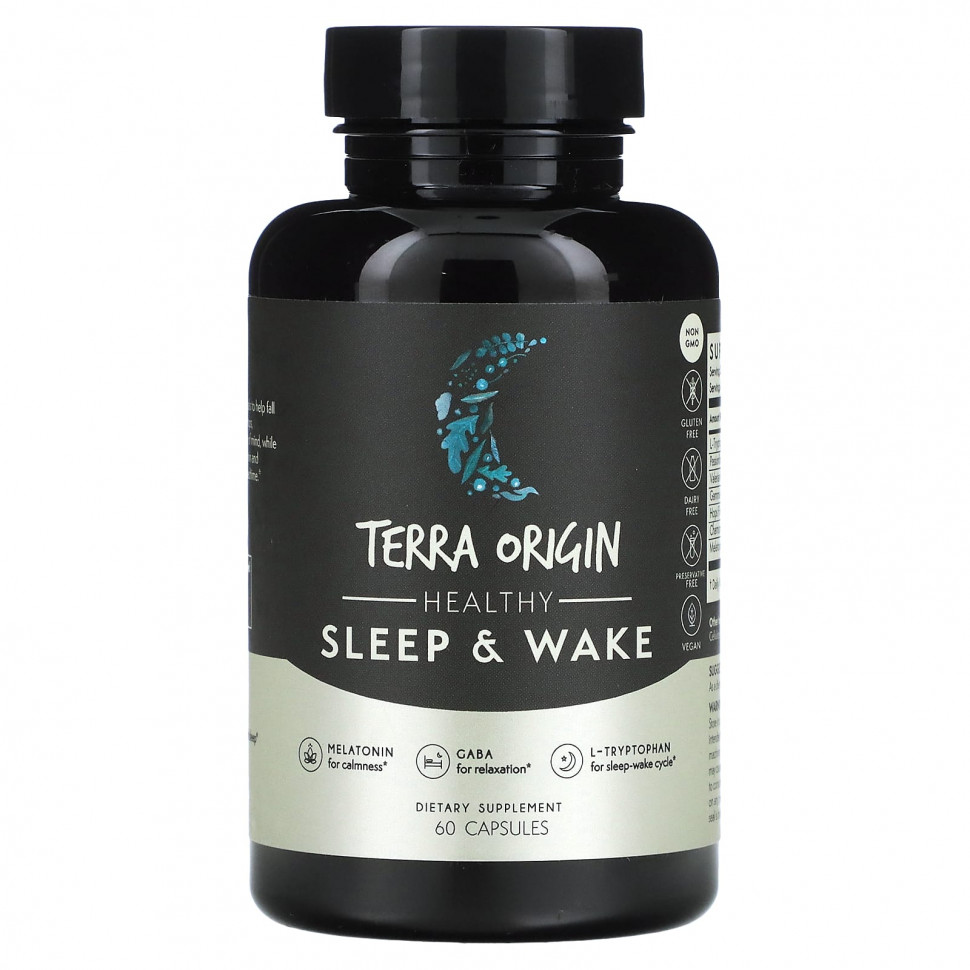   Terra Origin, Healthy Sleep & Wake, 60 Capsules   -     , -  