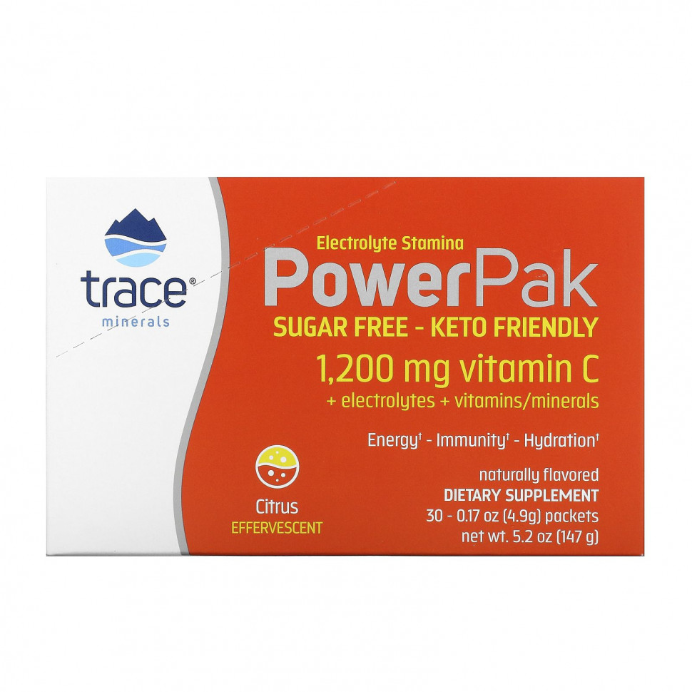   Trace Minerals , Electrolyte Stamina PowerPak,  , , 30   4,9  (0,17 )   -     , -,   