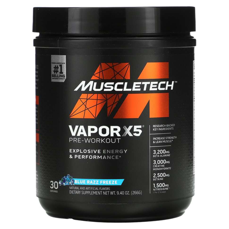   Muscletech, VaporX5, Next Gen,  ,   Blue Razz Freeze, 266  (9,40 )   -     , -  