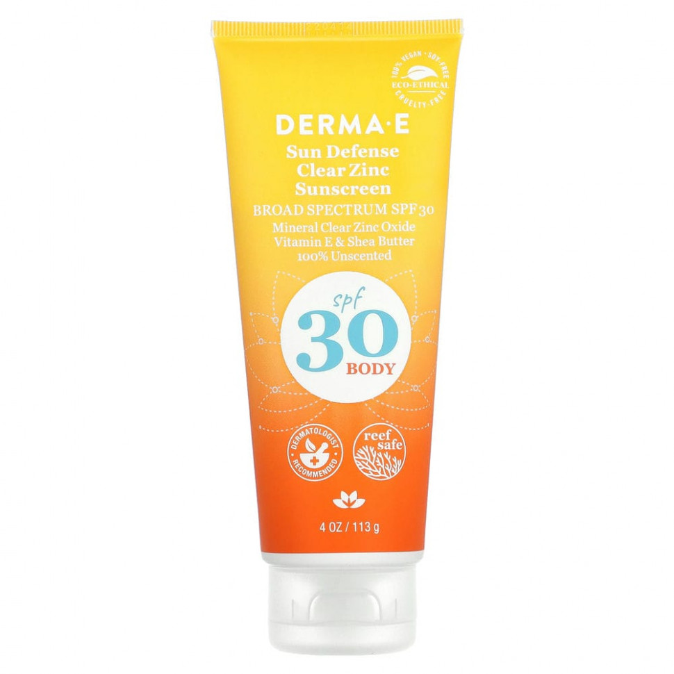   DERMA E, Sun Defense Clear Zinc,    , SPF 30,  , 113  (4 )   -     , -  