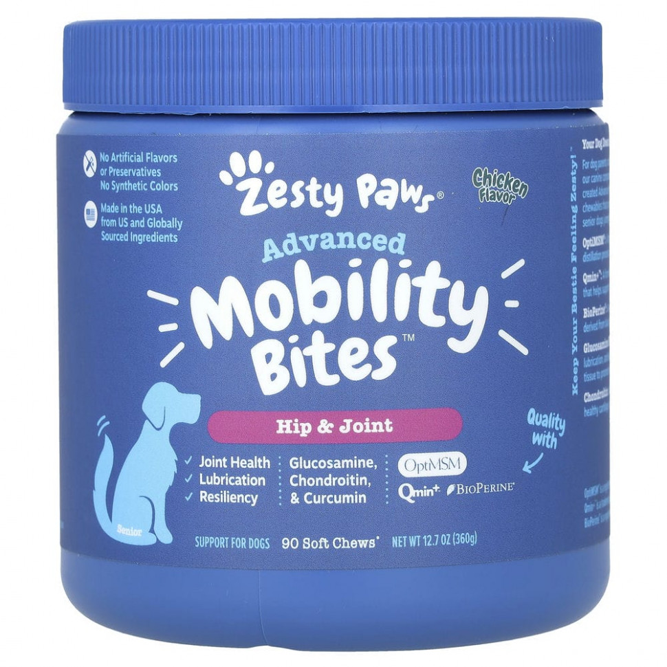   Zesty Paws, Advanced Mobility Bites  ,    ,   , 90  , 360  (12,7 )   -     , -,   