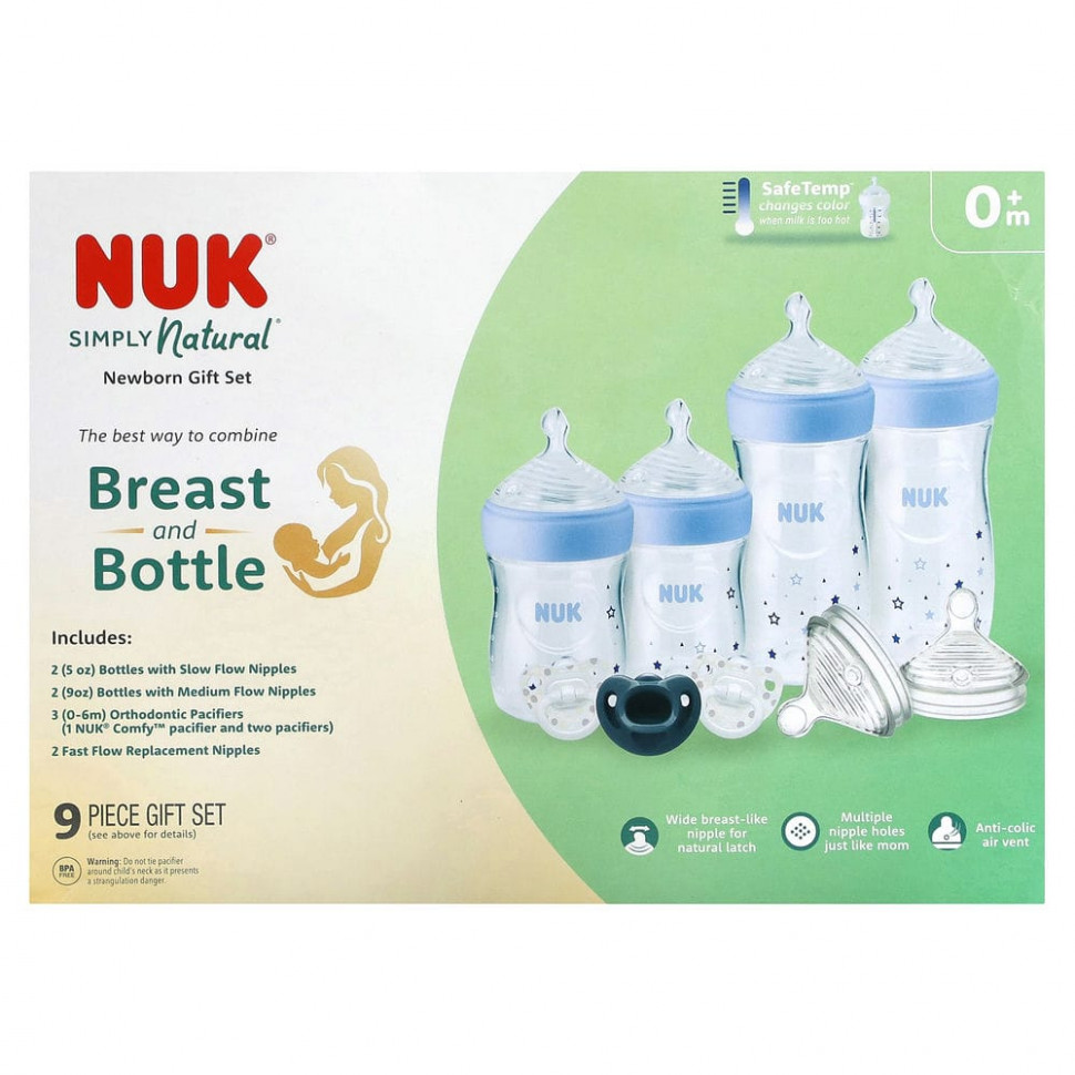   NUK, Simply Natural,    ,  0 , 9 .   -     , -,   