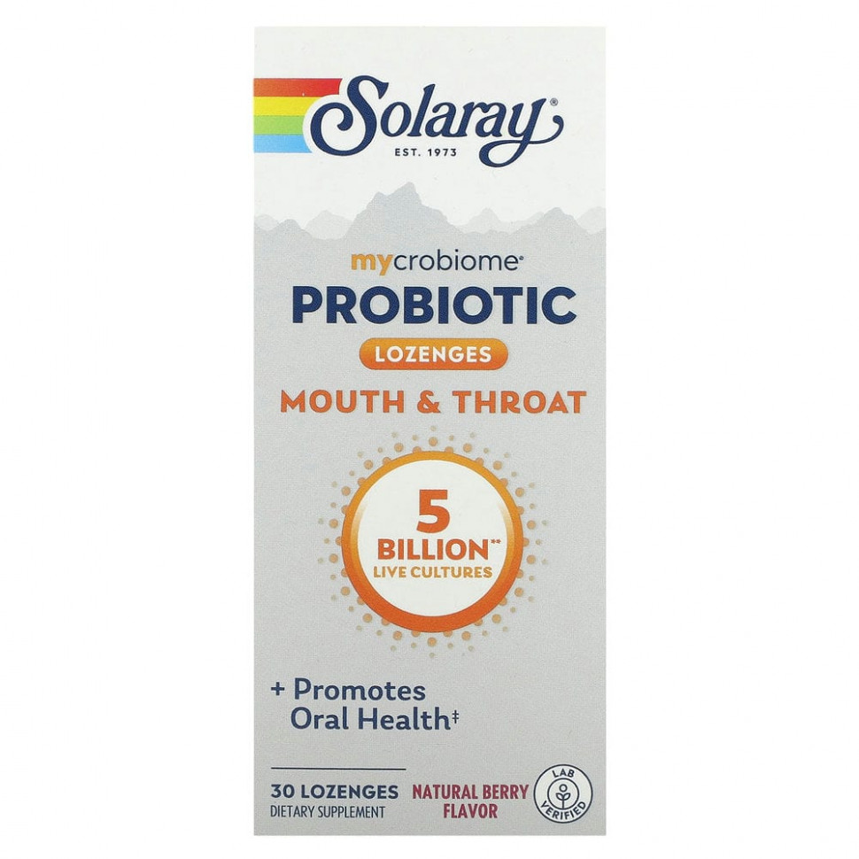   Solaray, Mycrobiome Probiotic, Mouth and Throat,   , 5 , 30    -     , -  