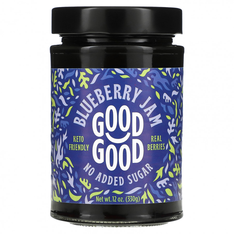   GOOD GOOD, Blueberry Jam, 12 oz (330 g)   -     , -,   