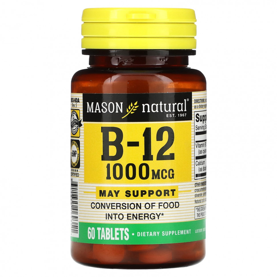   Mason Natural,  B12, 1000 , 60    -     , -  