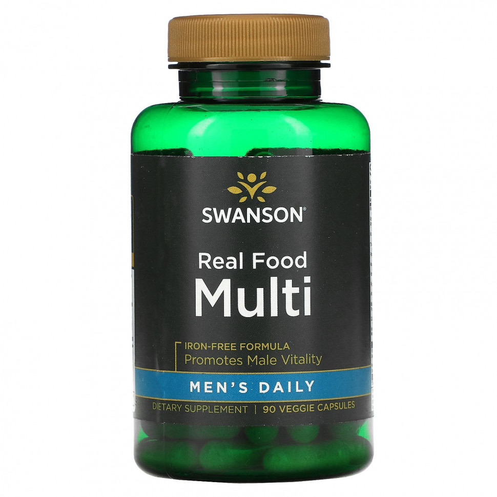   Swanson, Men's Daily, Real Food Multi,  , 90     -     , -  