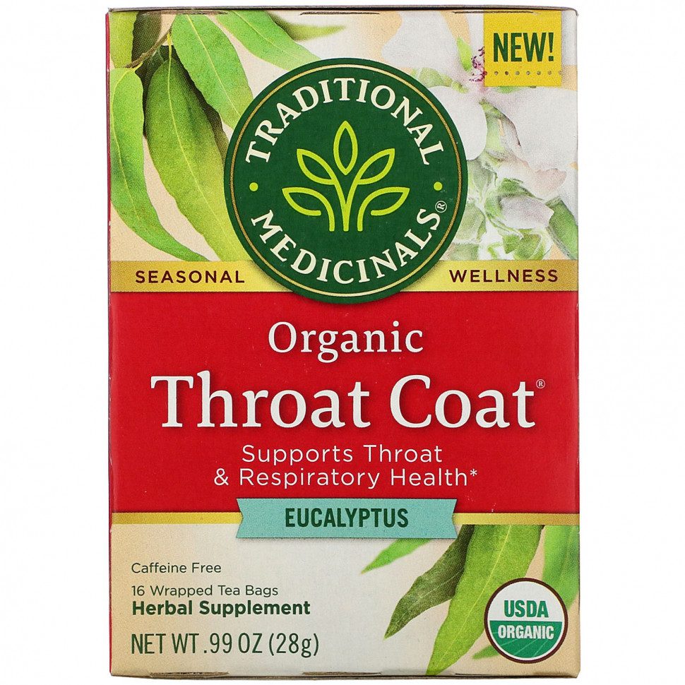   Traditional Medicinals, Organic Throat Coat, ,  , 16    , 28  (0,99 )   -     , -,   