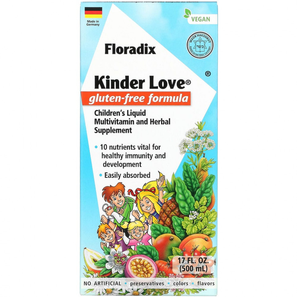   Gaia Herbs, Floradix, Kinder Love,       ,  , 500  (17 . )   -     , -  