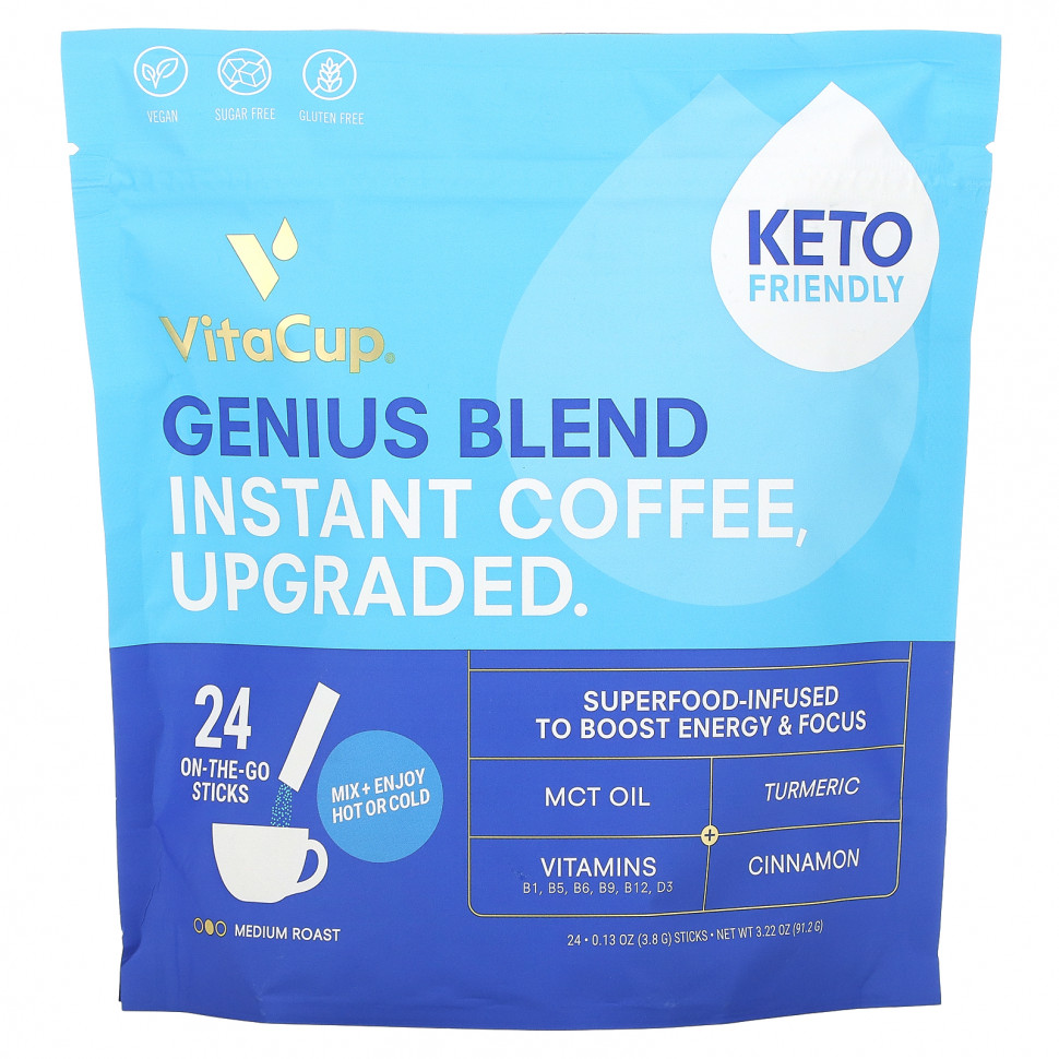   VitaCup, Genius Blend,  ,  , 24   ,  3,8  (0,13 )    -     , -  