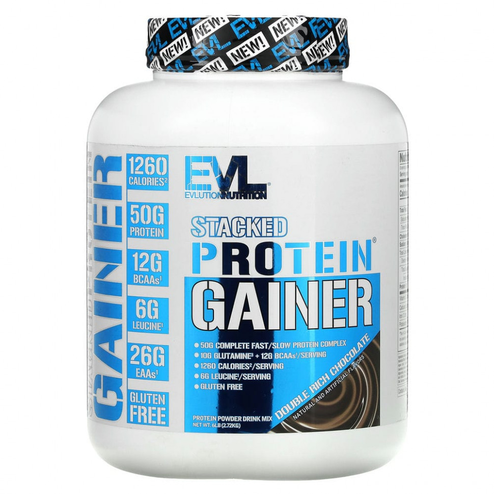   EVLution Nutrition, Stacked Protein Gainer,   , 2,72  (6 )   -     , -  