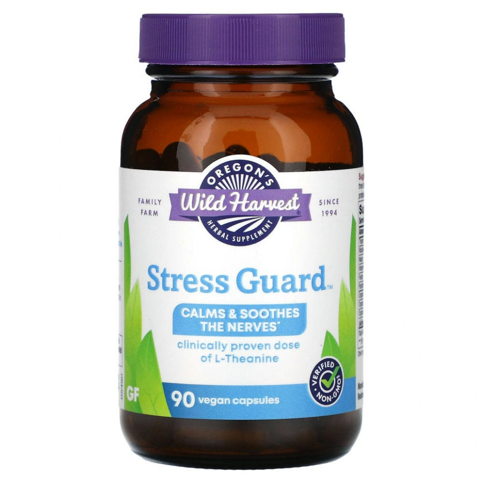   Oregons Wild Harvest, Stress Guard, 90 Vegan Capsules   -     , -  