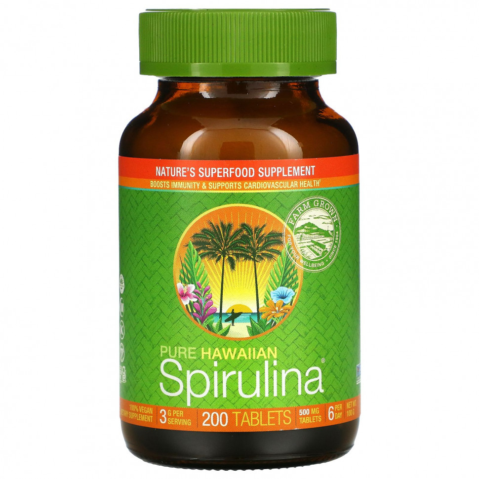   Nutrex Hawaii, Pure Hawaiian Spirulina, 200    -     , -,   