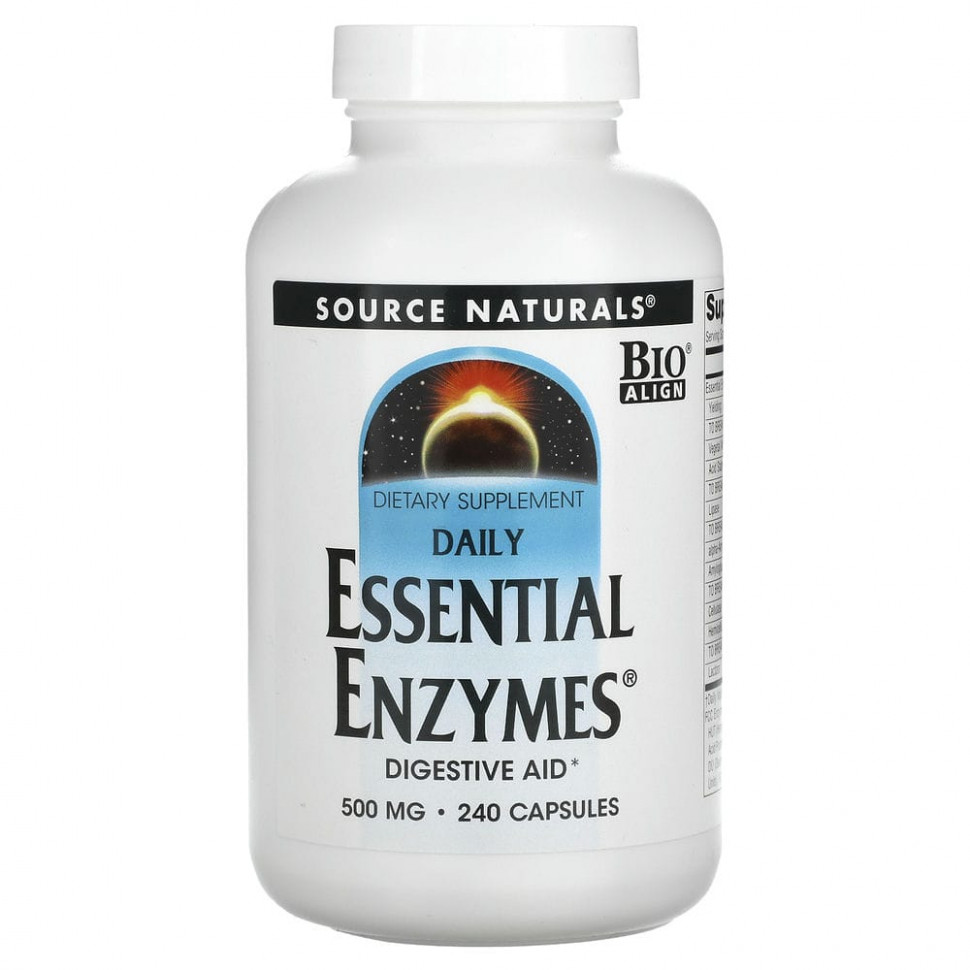   Source Naturals, Daily Essential Enzymes,       , 500 , 240    -     , -  