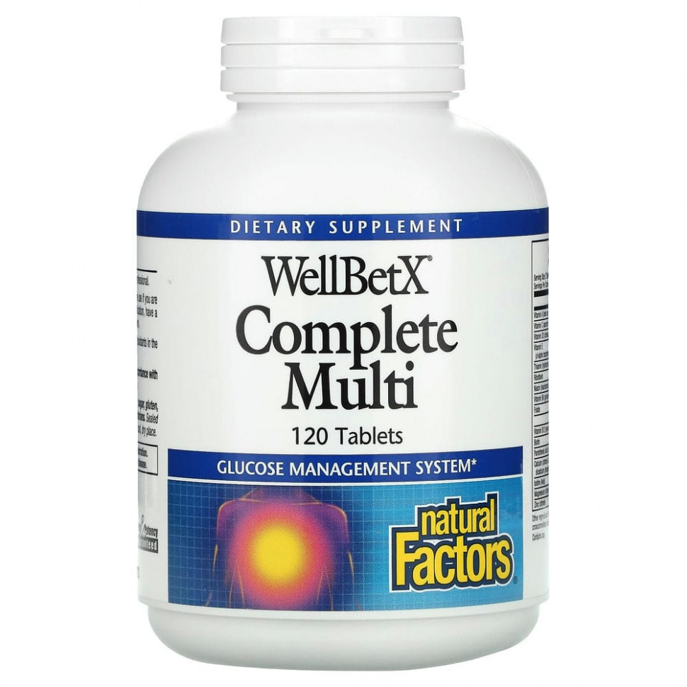  Natural Factors, WellBetX Complete Multi, 120   IHerb ()