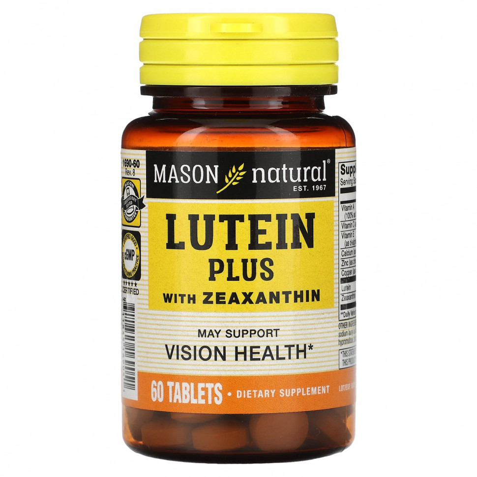   Mason Natural, Lutein Plus,  , 60    -     , -  