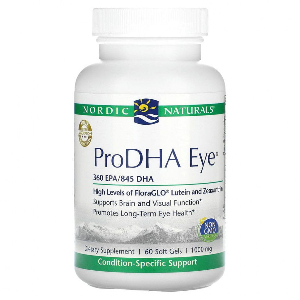   Nordic Naturals, ProDHA Eye, 1,000 mg, 60 Soft Gels   -     , -,   