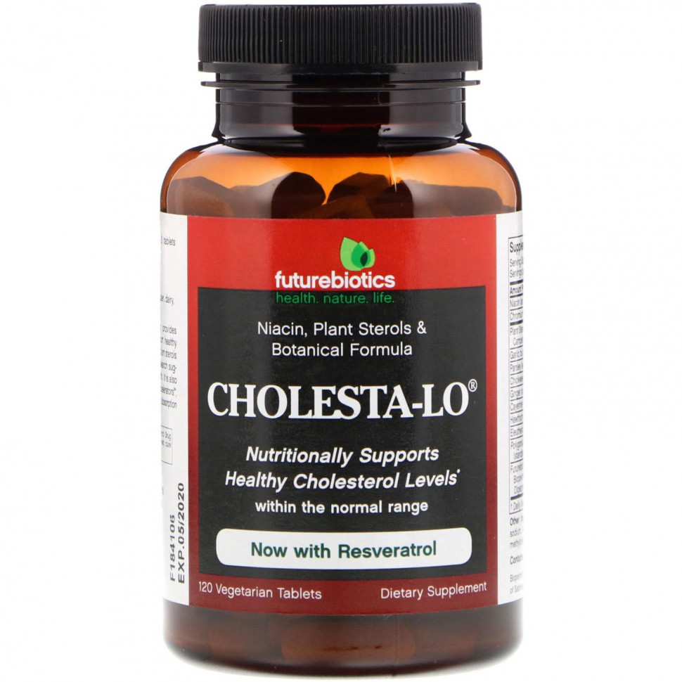   FutureBiotics, Cholesta-Lo With Garlic & Niacin, 120 Tablets   -     , -  