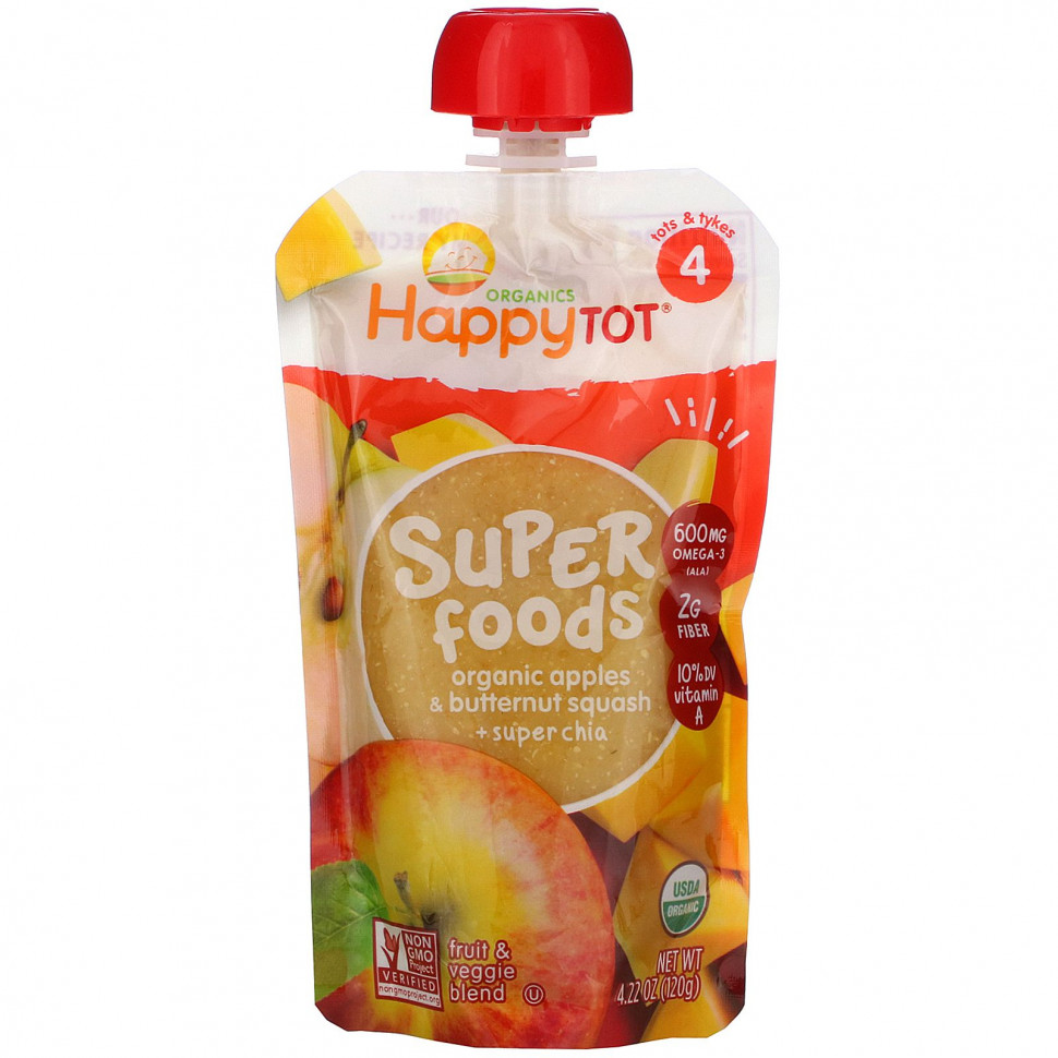   Happy Family Organics, Happy Tot, ,  4,  ,     , 120  (4,22 )   -     , -  