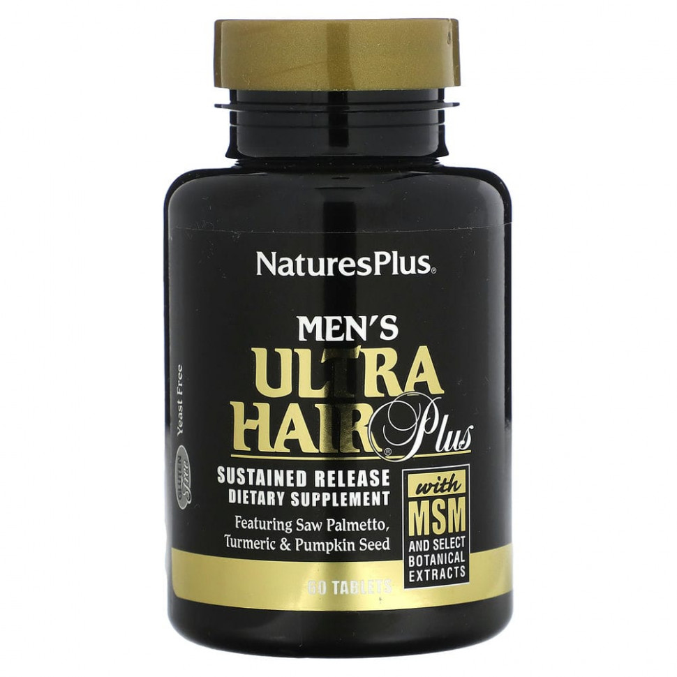  NaturesPlus, Men's Ultra Hair Plus,      , 60   IHerb ()