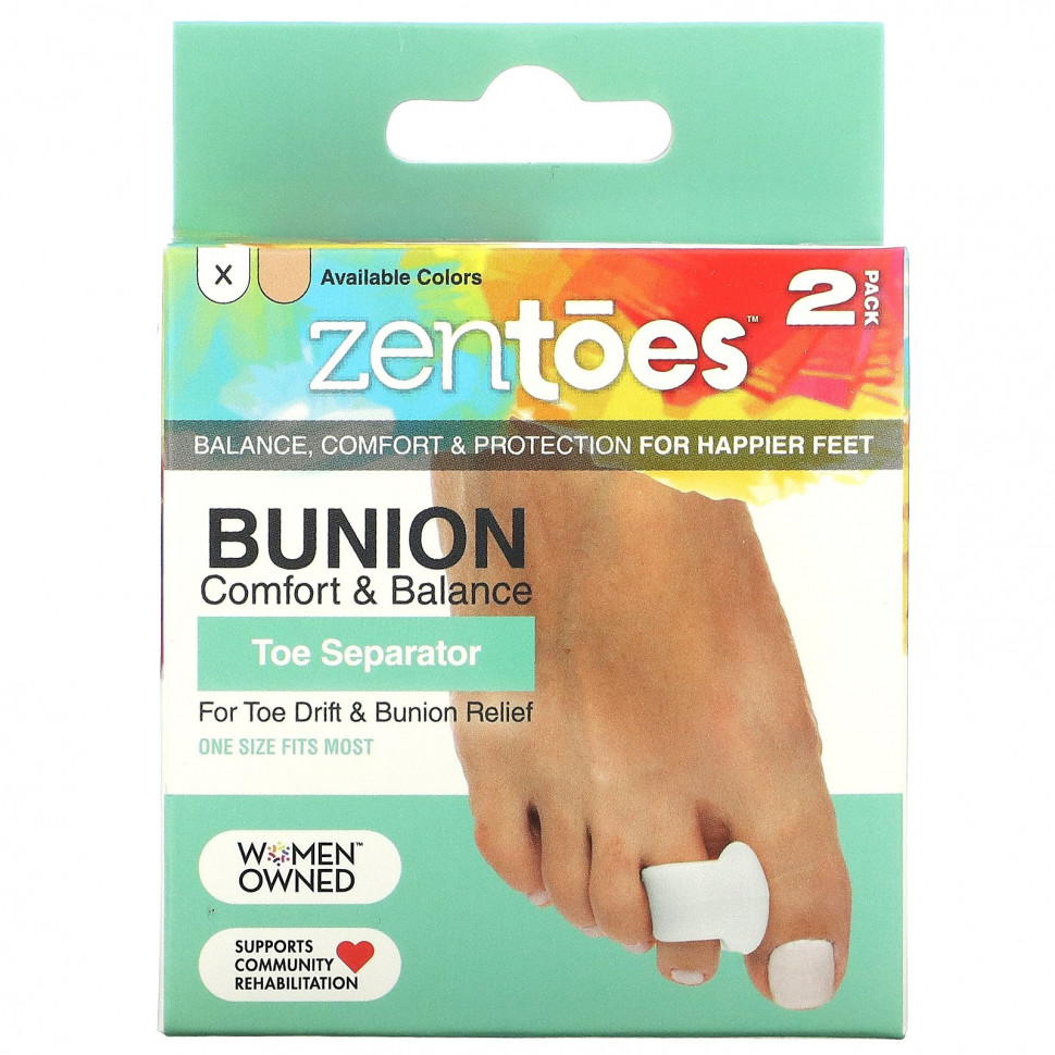  ZenToes, Toe Separator, Bunion Comfort & Balance,  , 2 .    IHerb ()
