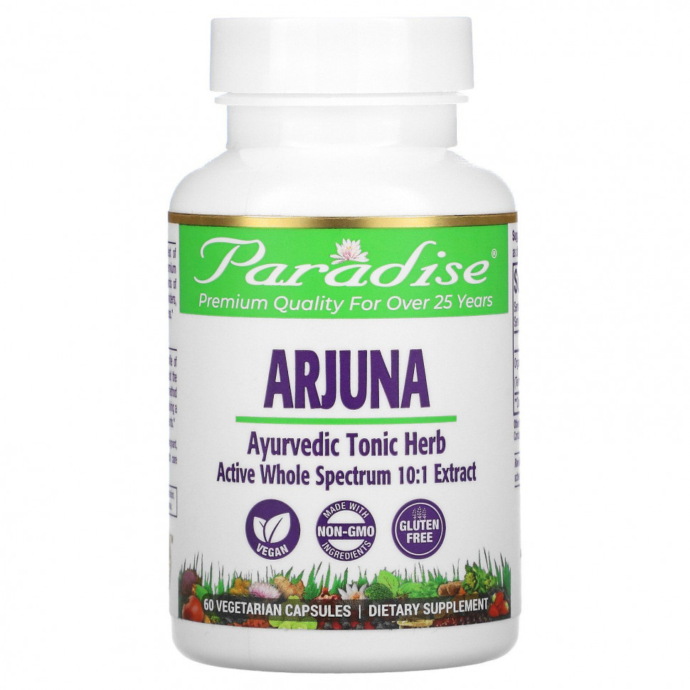   Paradise Herbs, Arjuna, 60     -     , -  