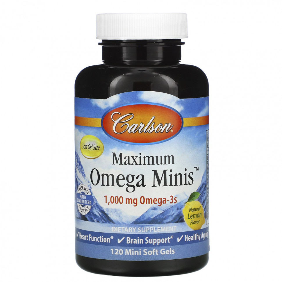   Carlson Labs, Maximum Omega Minis,   , 500 , 120 -   -     , -  