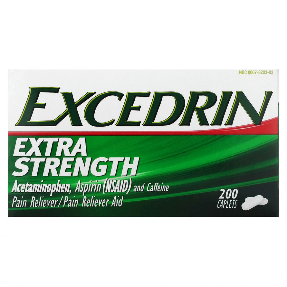   Excedrin, Extra Strength, 200    -     , -  