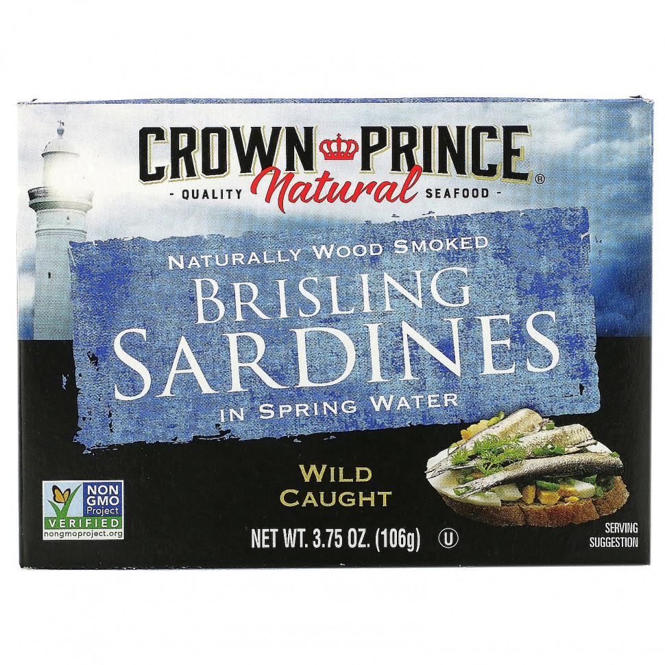   Crown Prince Natural, Brisling Sardines,   , 106  (3,75 )   -     , -  