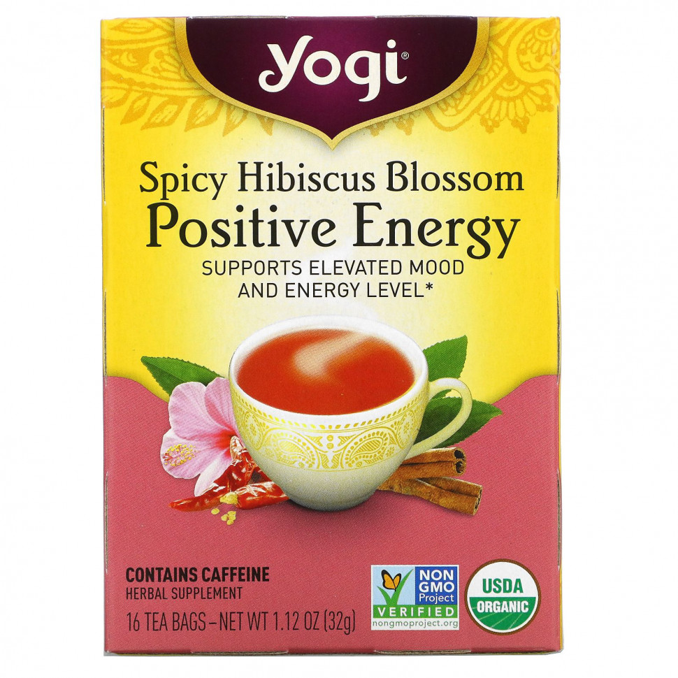   Yogi Tea, Spicy Hibiscus Positive Energy, 16  , 32  (1,12 )   -     , -  