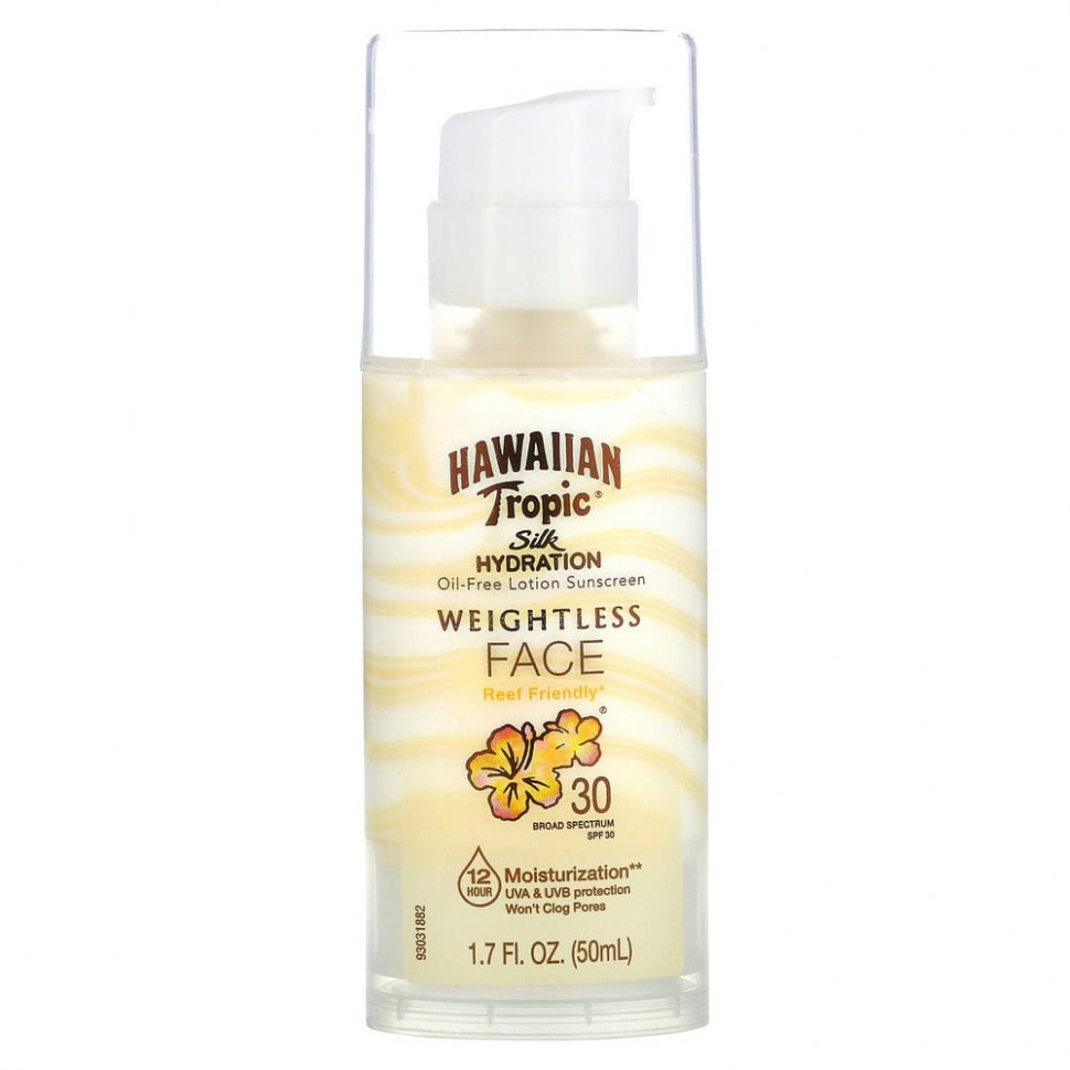   Hawaiian Tropic, Silk Hydration, Weightless Face,       , SPF 30, 50    -     , -  