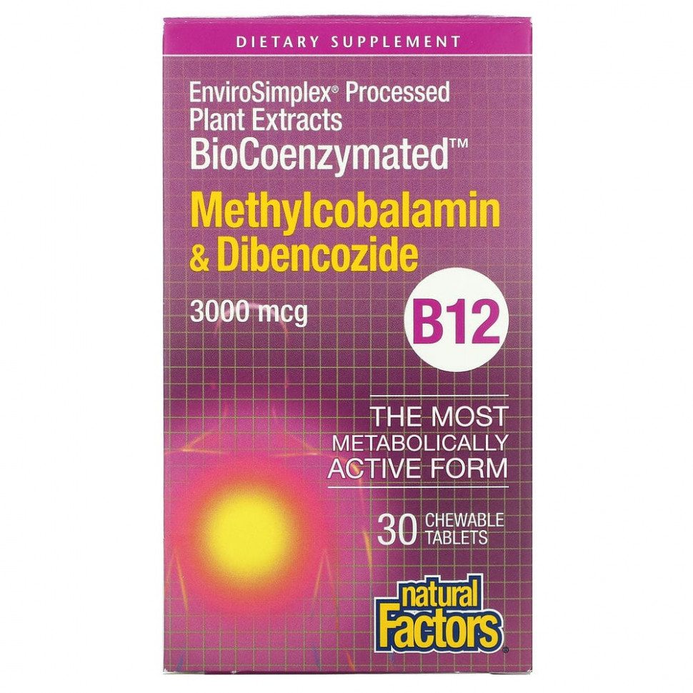   Natural Factors, BioCoenzymated, B12,   , 3000 , 30     -     , -,   