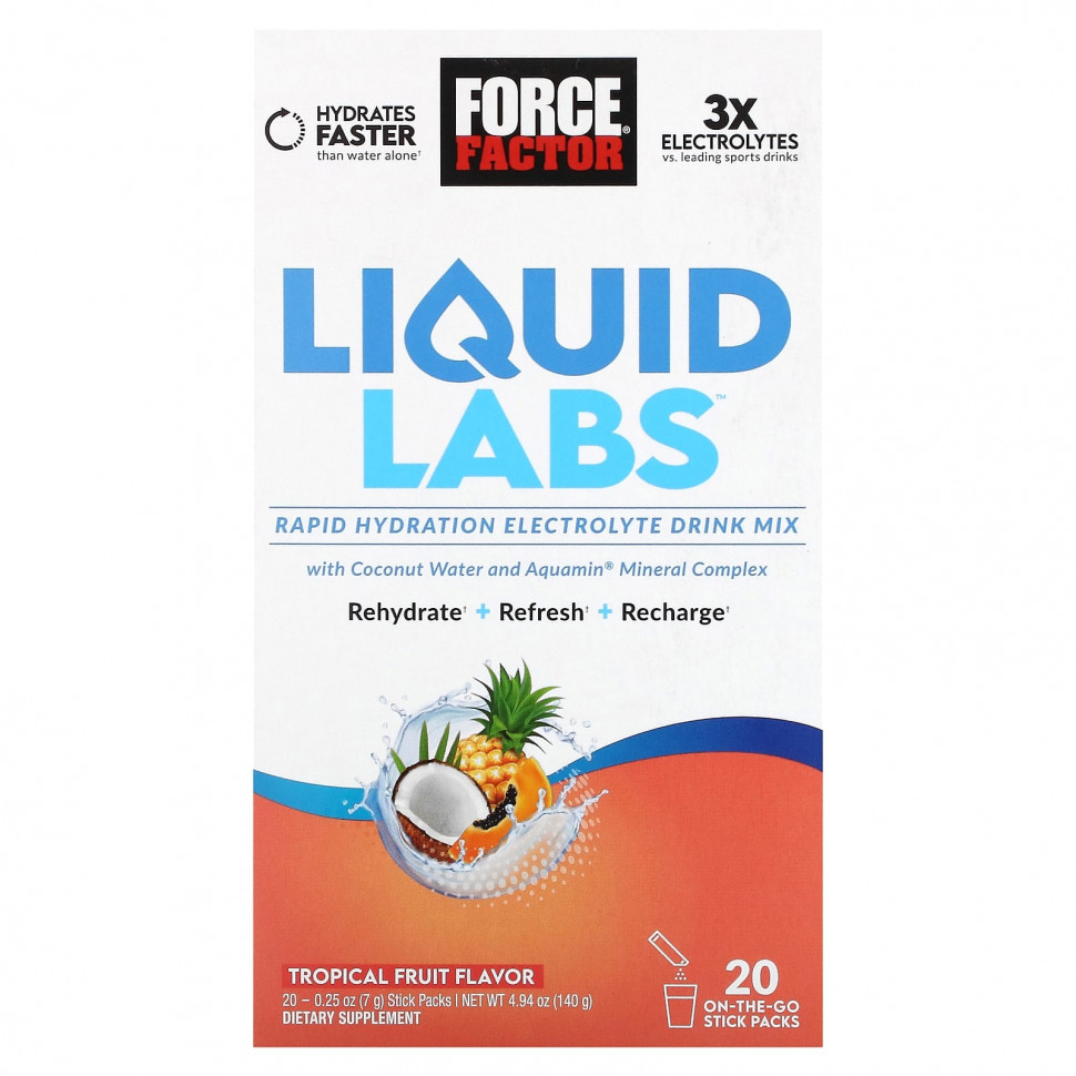   Force Factor, Liquid Labs,  , 20     7  (0,25 )   -     , -,   