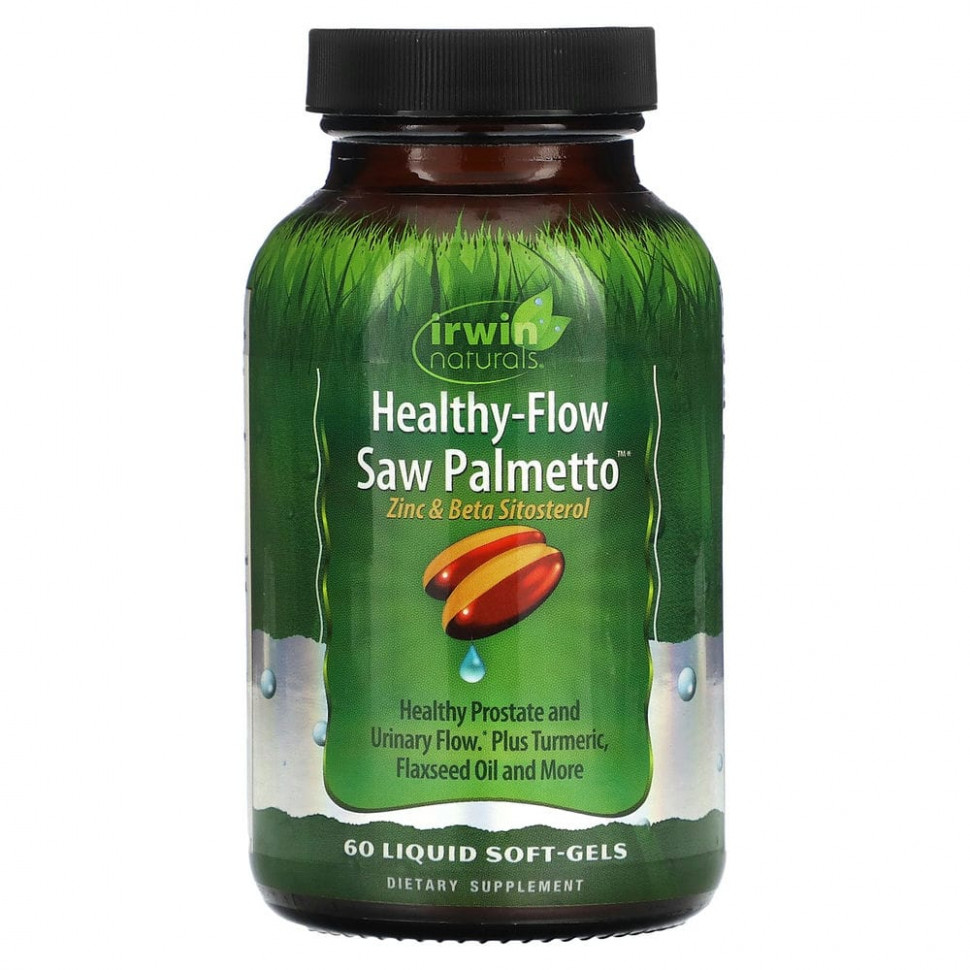   Irwin Naturals, Healthy Flow Saw Palmetto, 60 Liquid Soft-Gels   -     , -  