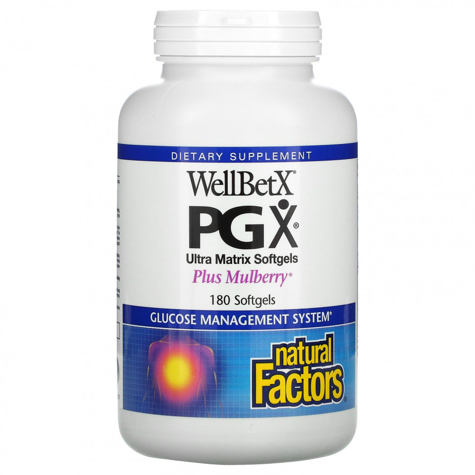   Natural Factors, WellBetX PGX, Plus Mulberry, 180    -     , -  