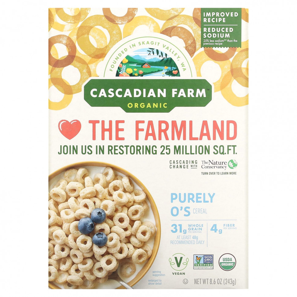   Cascadian Farm,   Purely O's, 243  (8,6 )   -     , -  