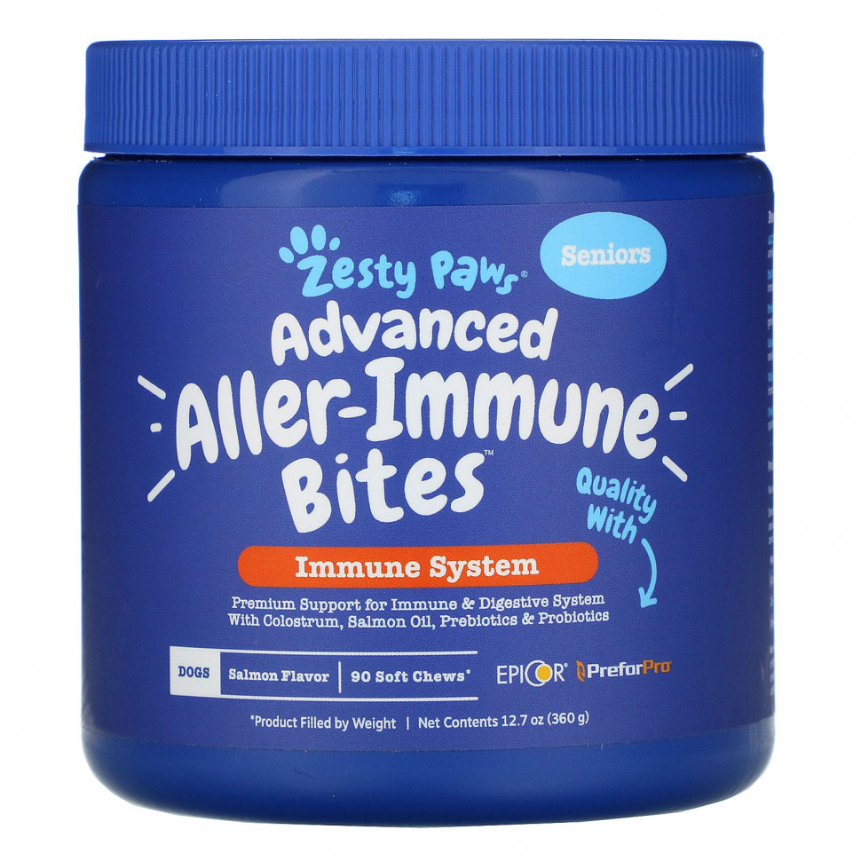  Zesty Paws, Advanced Aller-Immune Bites  ,  ,   ,   , 90  , 360  (12,7 )  IHerb ()