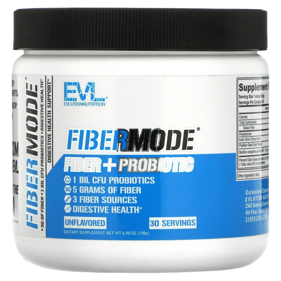   EVLution Nutrition, FiberMode,   ,  , 198  (6,98 )   -     , -  