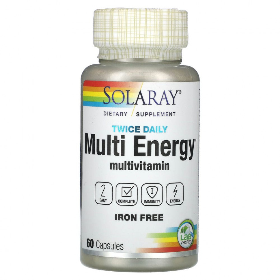   Solaray, Multi Energy Multivitamin,  , 2   , 60    -     , -,   